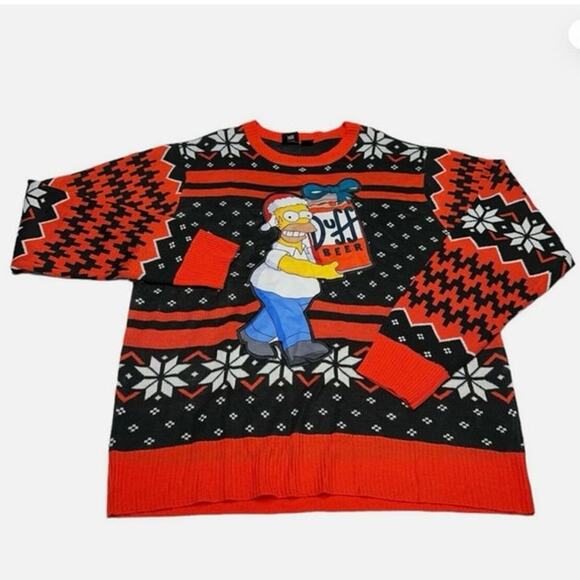 The Simeon’s ugly sweater SzL beer pocket for the win Chritmas holiday wear - Picture 1 of 13